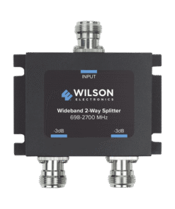 Divisor de potencia (Splitter) de dos vías para 700-2700 MHz.