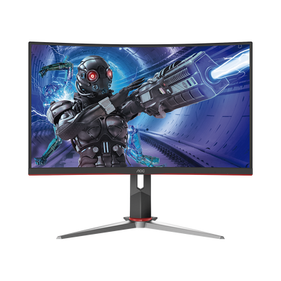 Monitor Curvo 27" GAMING W-LED VA, Resolución 1920 x 1080p 165Hz, con Entradas de Video VGA / HDMI / DISPLAYPORT . Bisel Ultra Delgado. Soporta VESA