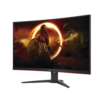 Monitor Curvo 32" GAMING W-LED VA, Resolución 2560 x 1440p 165Hz, con Entradas de Video HDMI / DISPLAYPORT . Bisel Ultra Delgado. Soporta VESA - Image 5